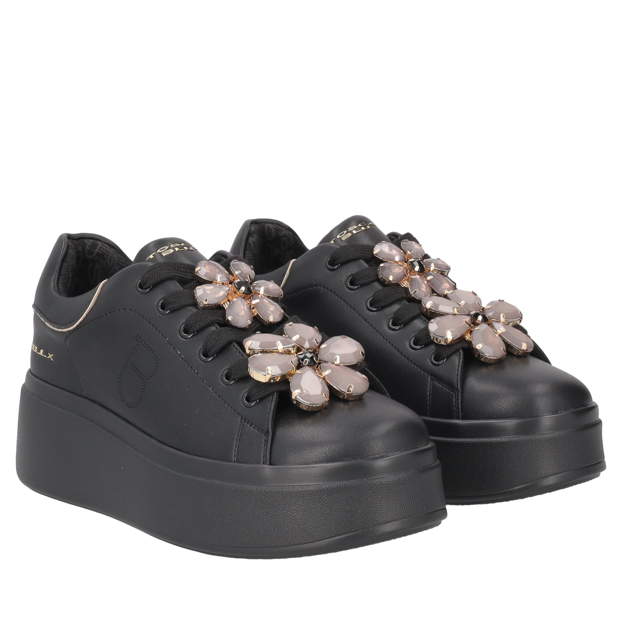 Black Dazzling sneaker with maxi flowers