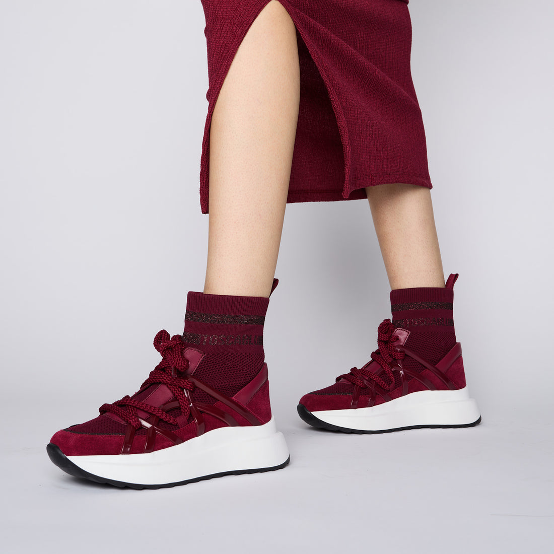 Bordeaux Chill out sneaker in fabric