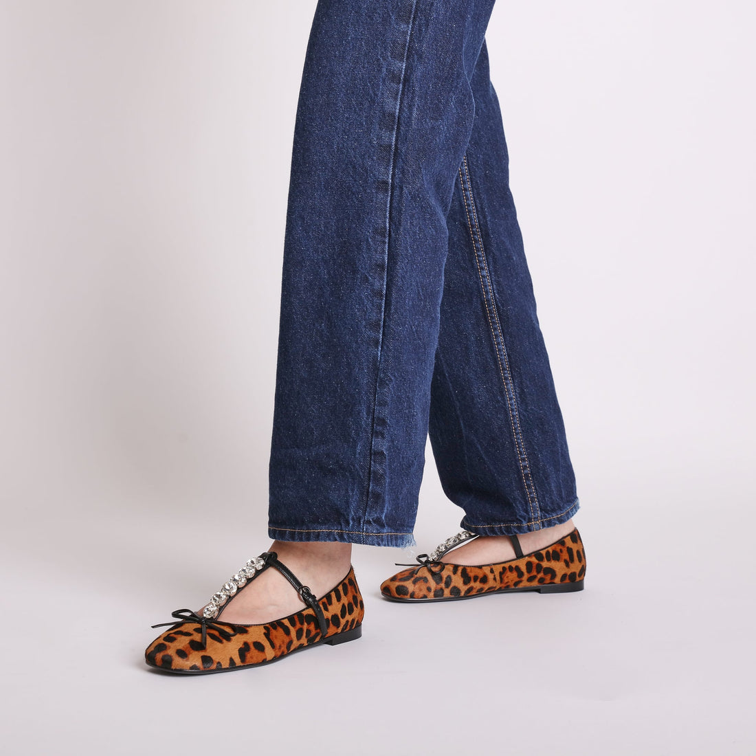 speckled arielle ballerina with animal print