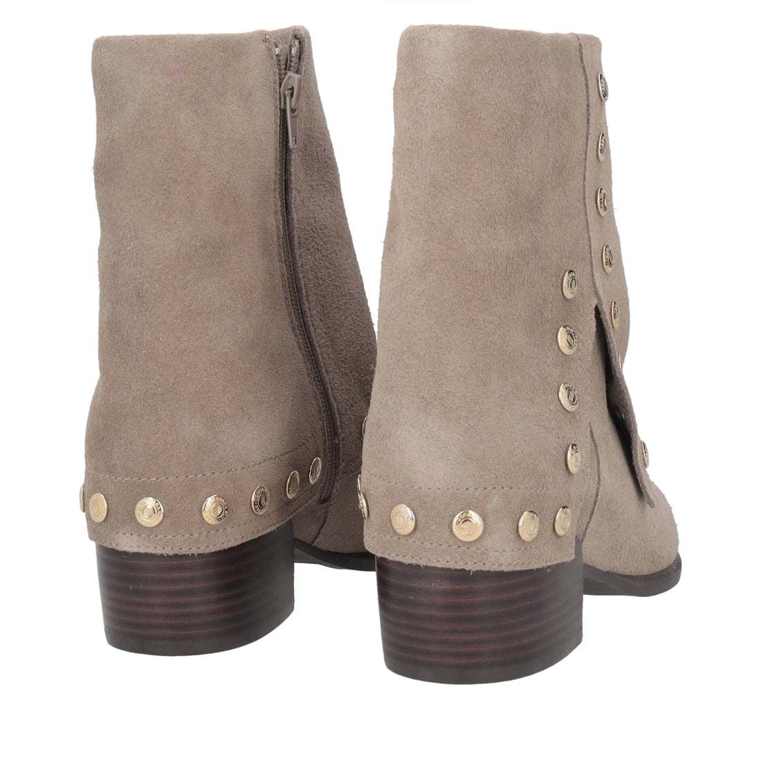 mud giselle suede ankle boot with studs