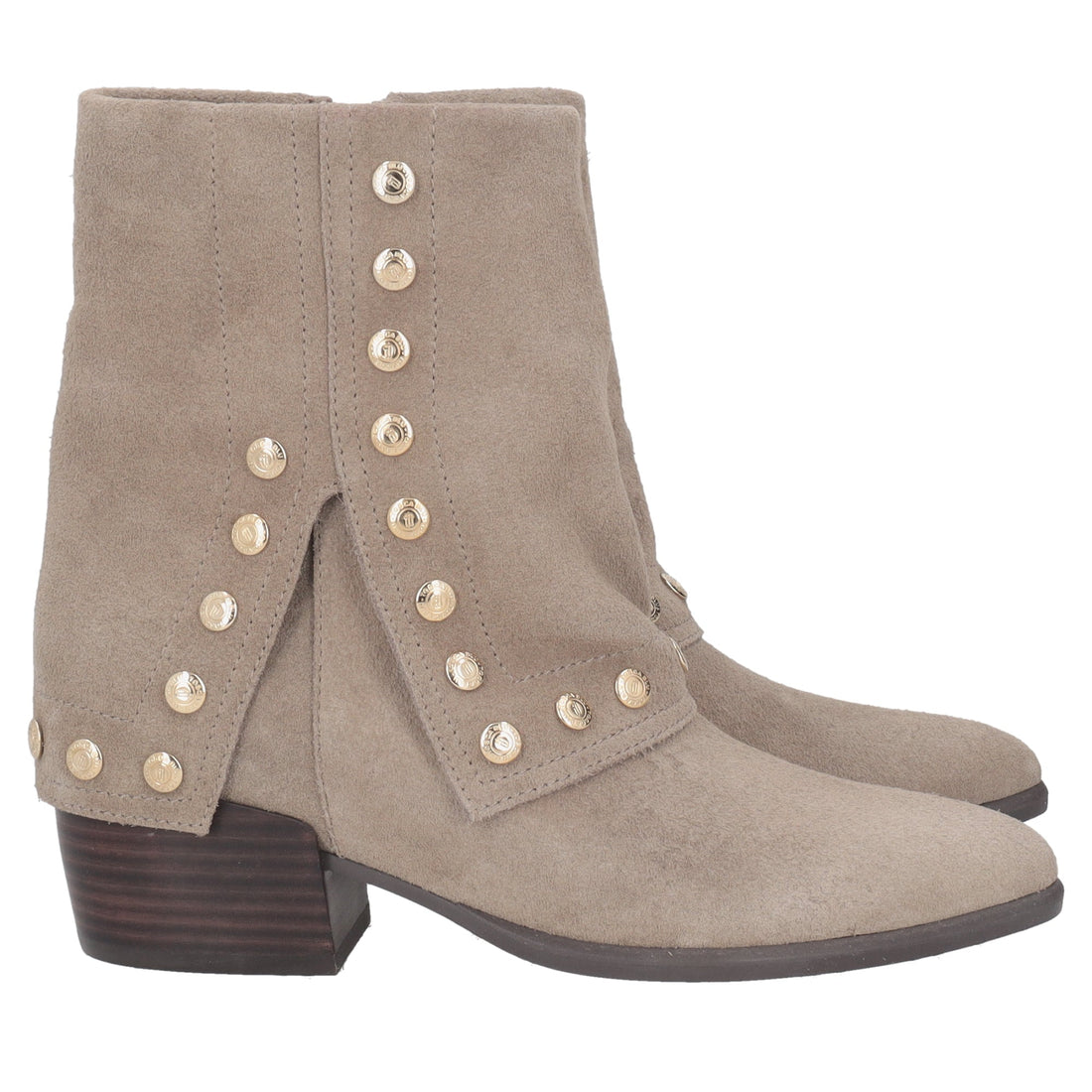 mud giselle suede ankle boot with studs