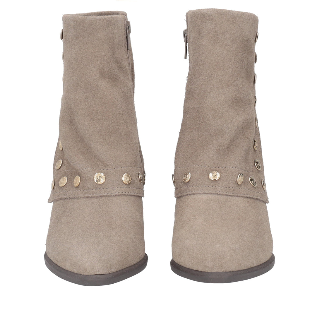 mud giselle suede ankle boot with studs