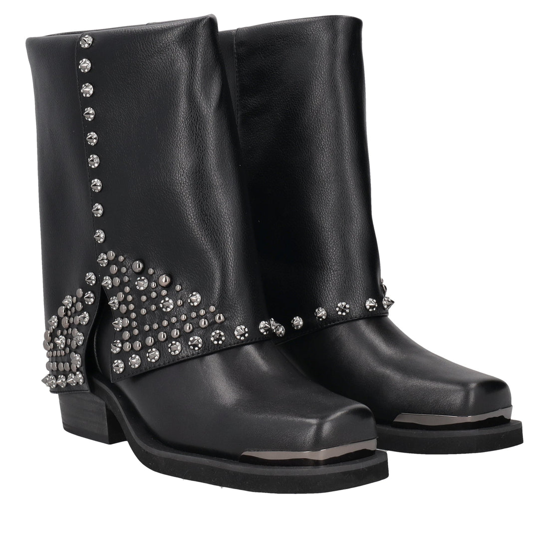black ines ankle boot with studs