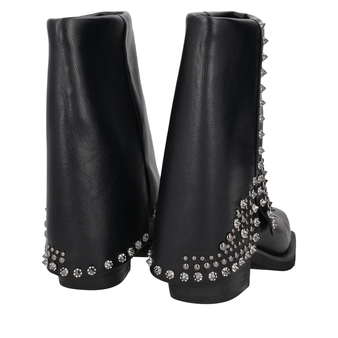 black ines ankle boot with studs