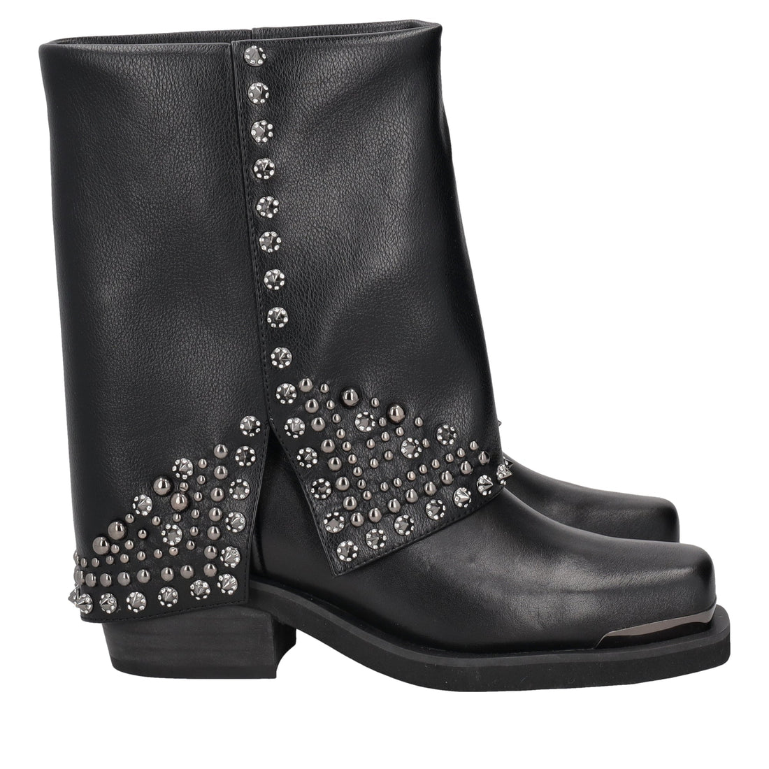 black ines ankle boot with studs