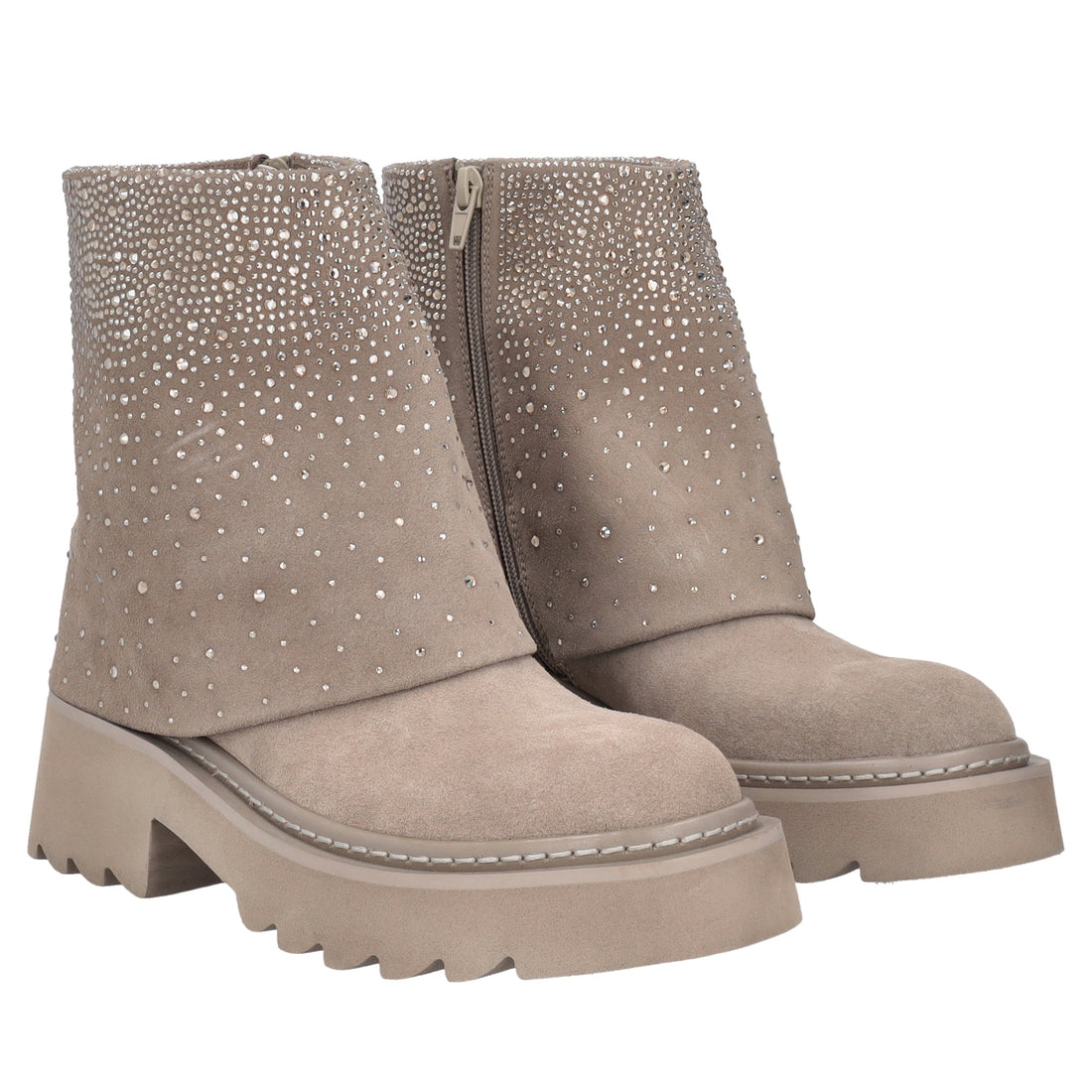 mud lea ankle boot with micro rhinestones