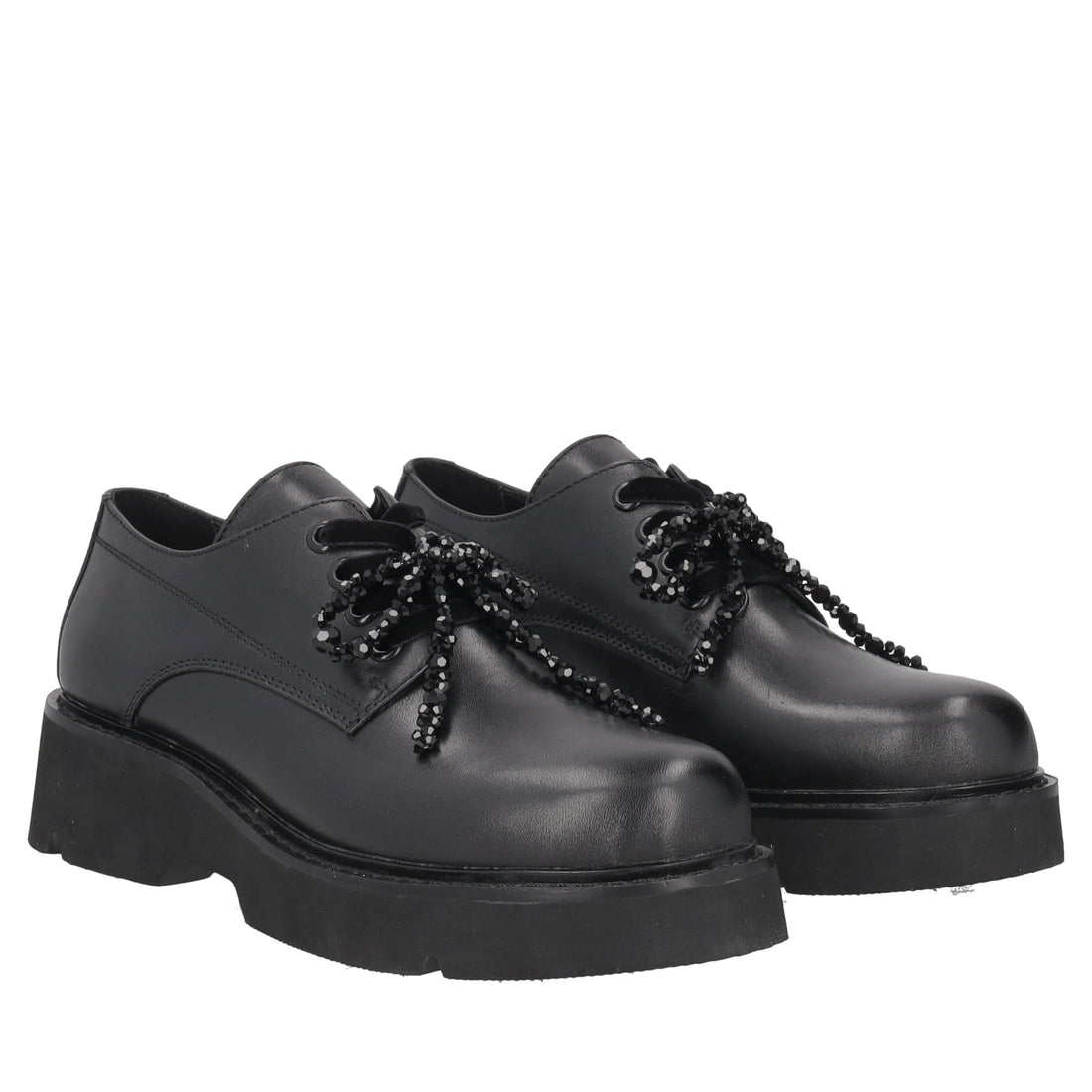 black derby louise with pearl bow