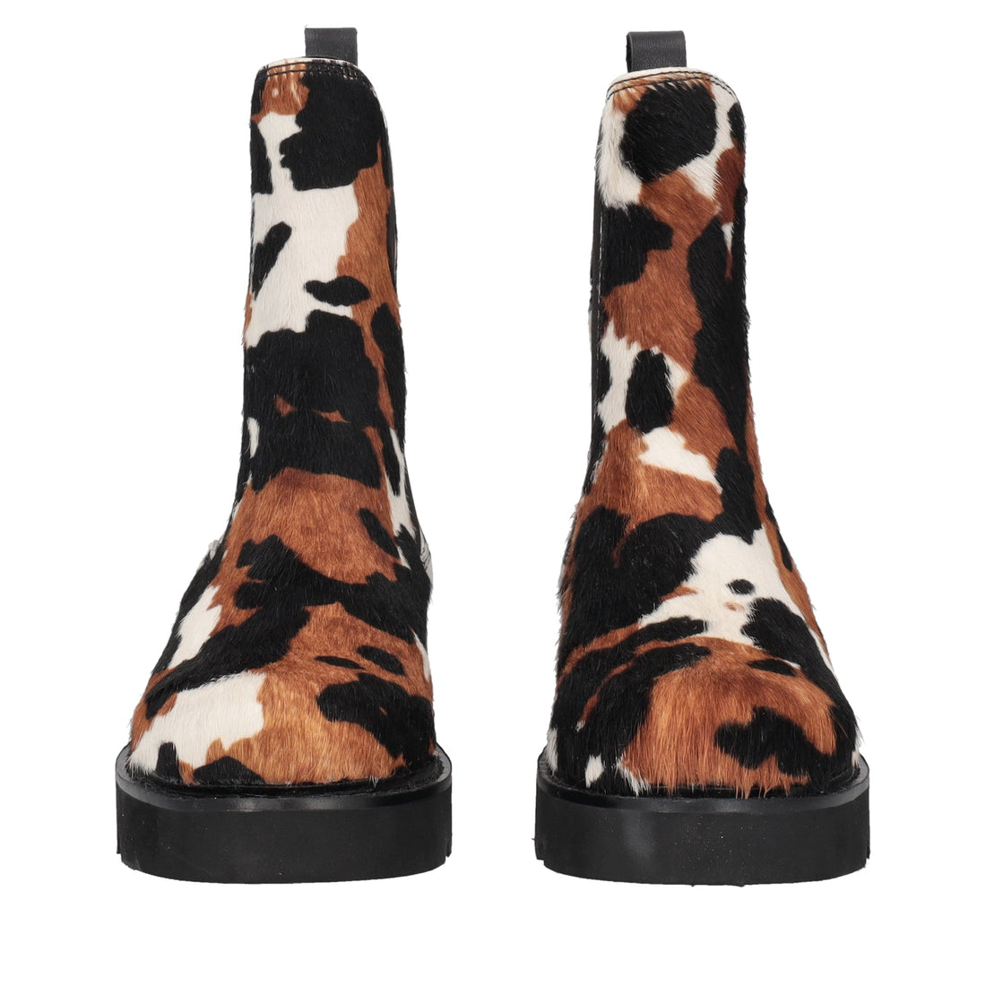 black louise ankle boot in animalier leather