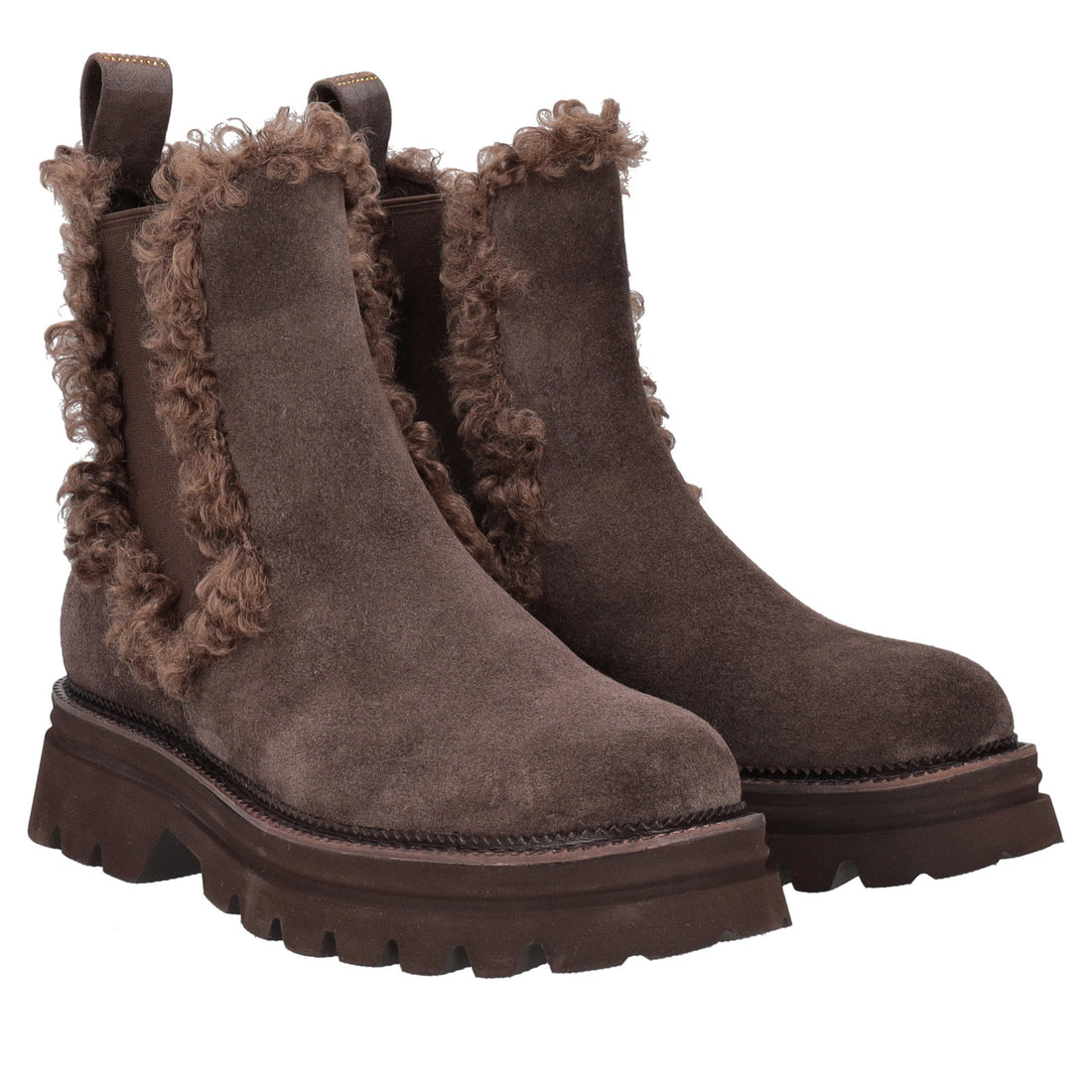 dark brown roxane suede ankle boot