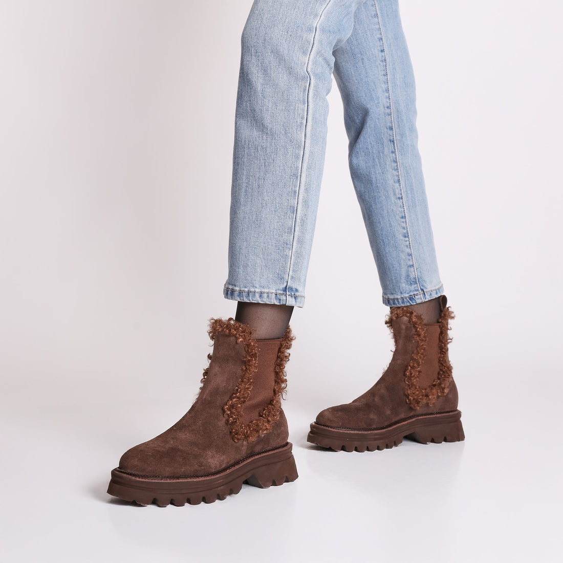 dark brown roxane suede ankle boot