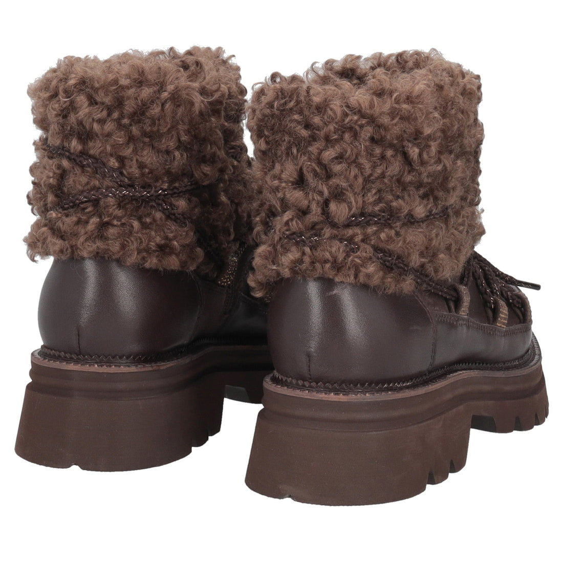 dark brown roxane leather ankle boot with laces