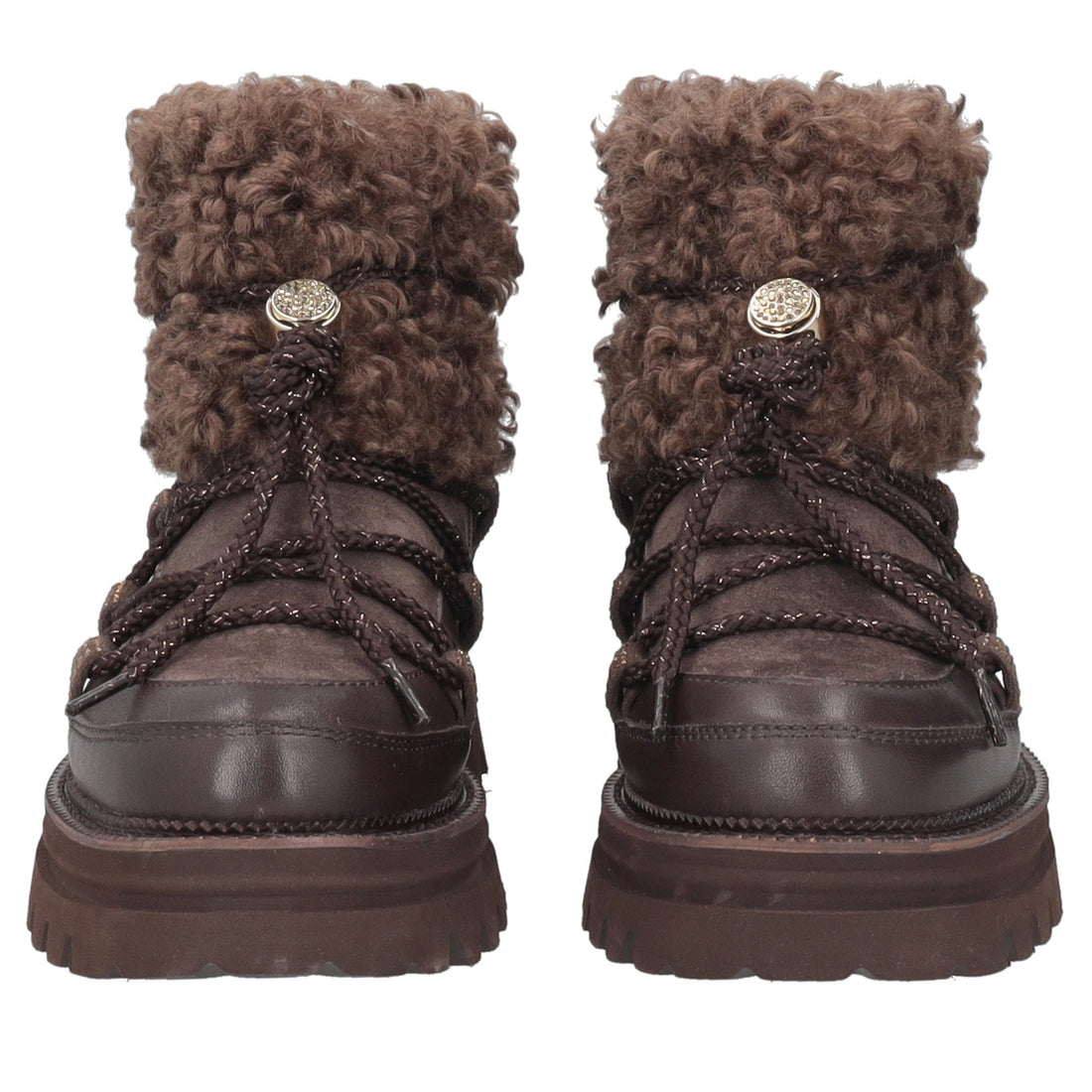 dark brown roxane leather ankle boot with laces
