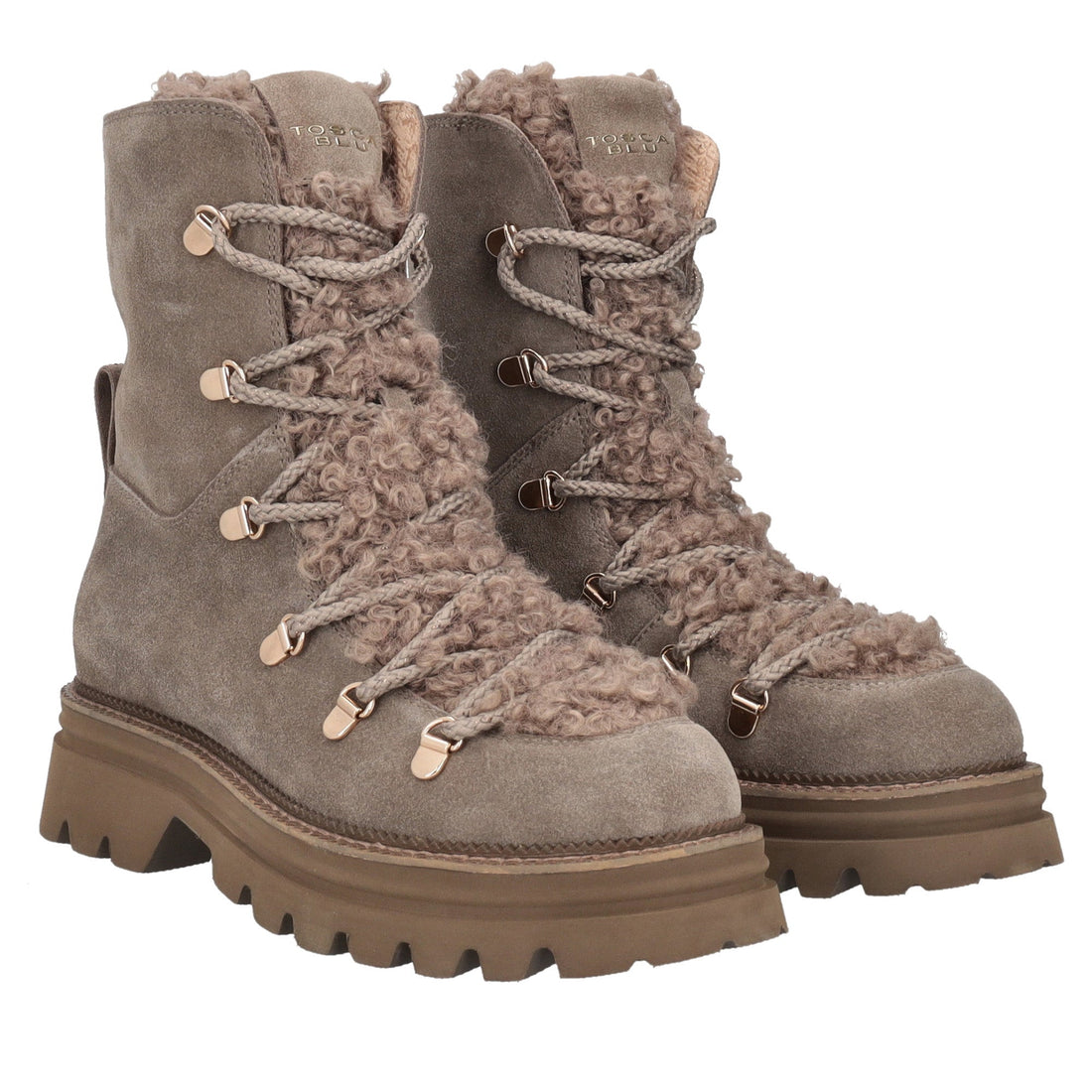 mud roxane ankle boot in suede with laces