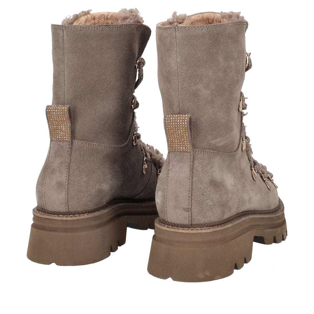 mud roxane ankle boot in suede with laces