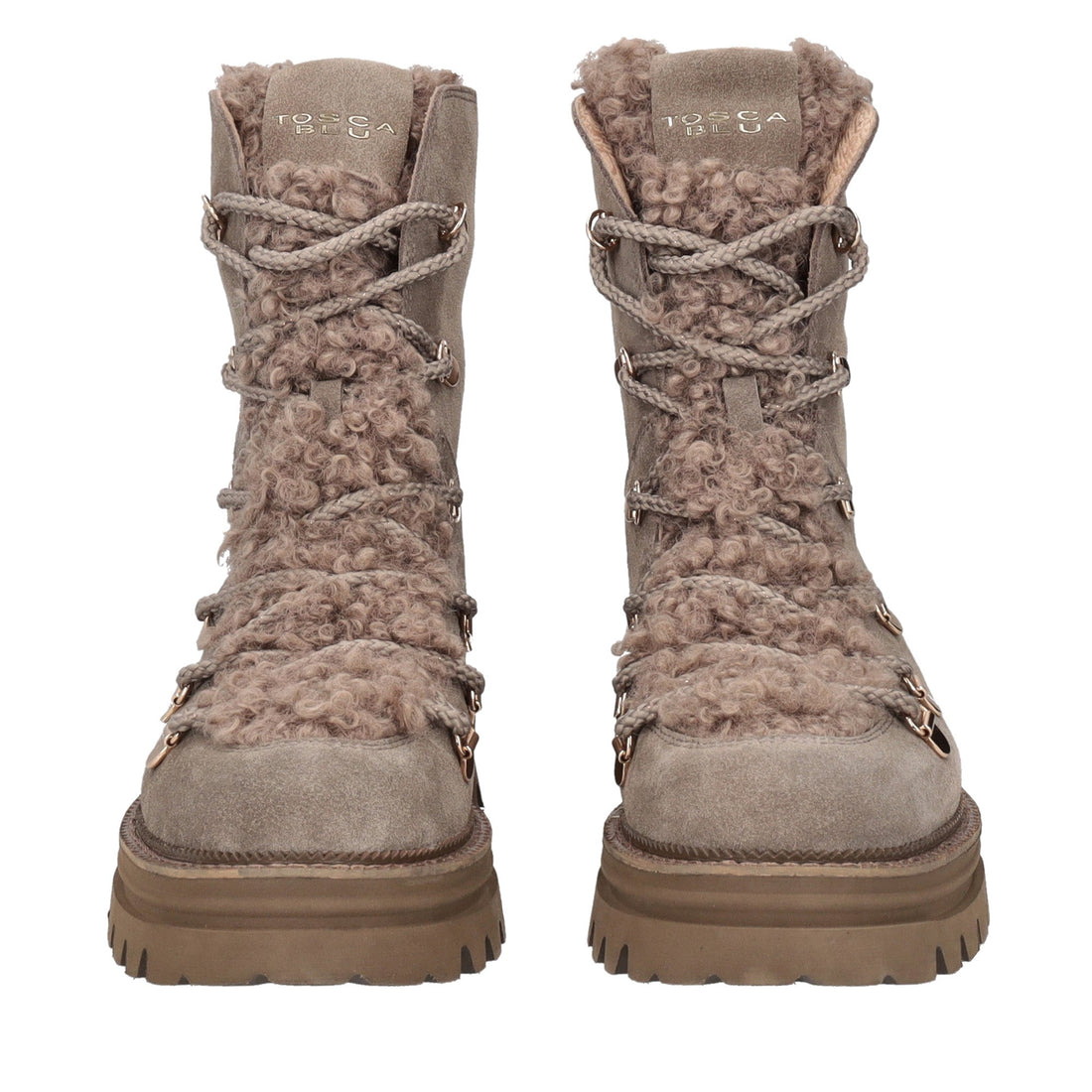 mud roxane ankle boot in suede with laces