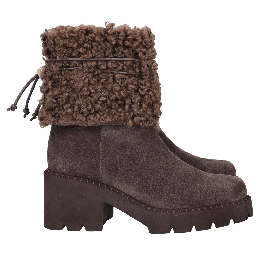 dark brown sarah suede ankle boot with heel