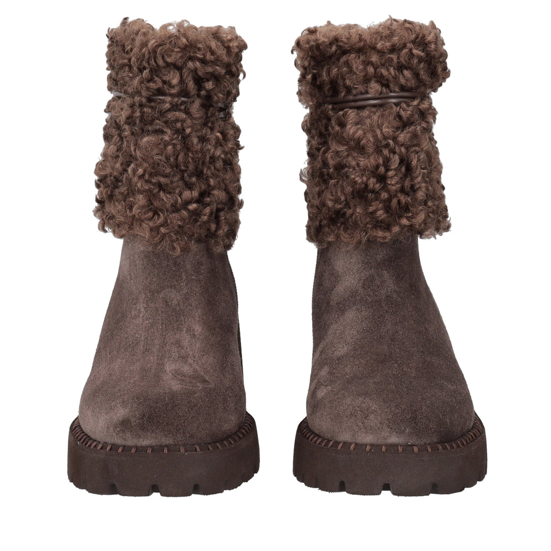 dark brown sarah suede ankle boot with heel