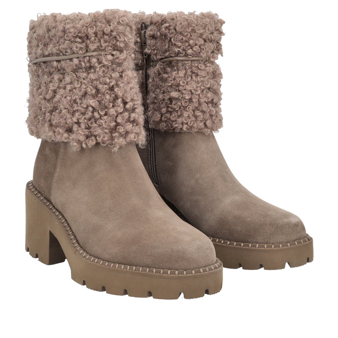 mud sarah suede ankle boot with heel