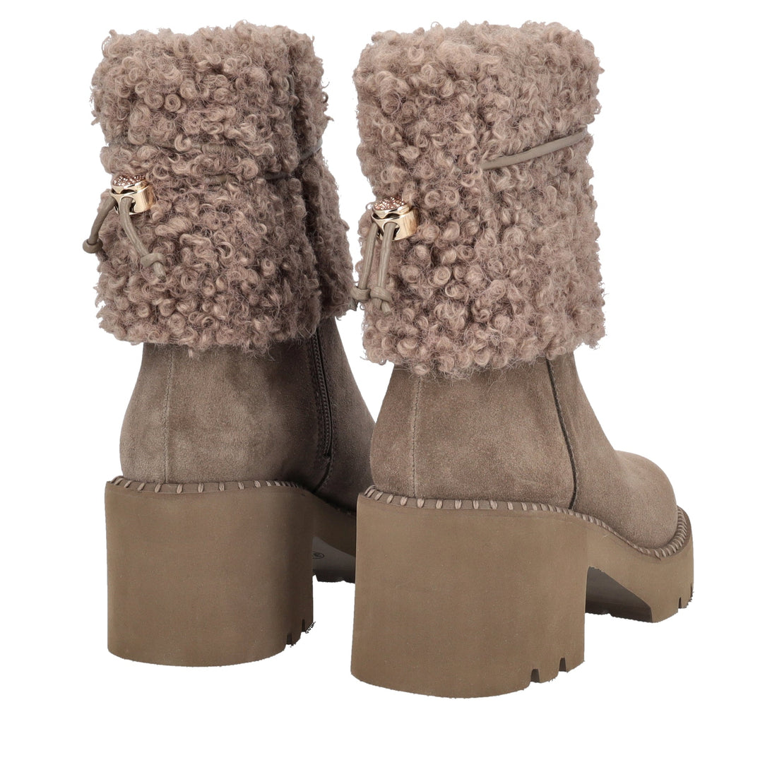 mud sarah suede ankle boot with heel