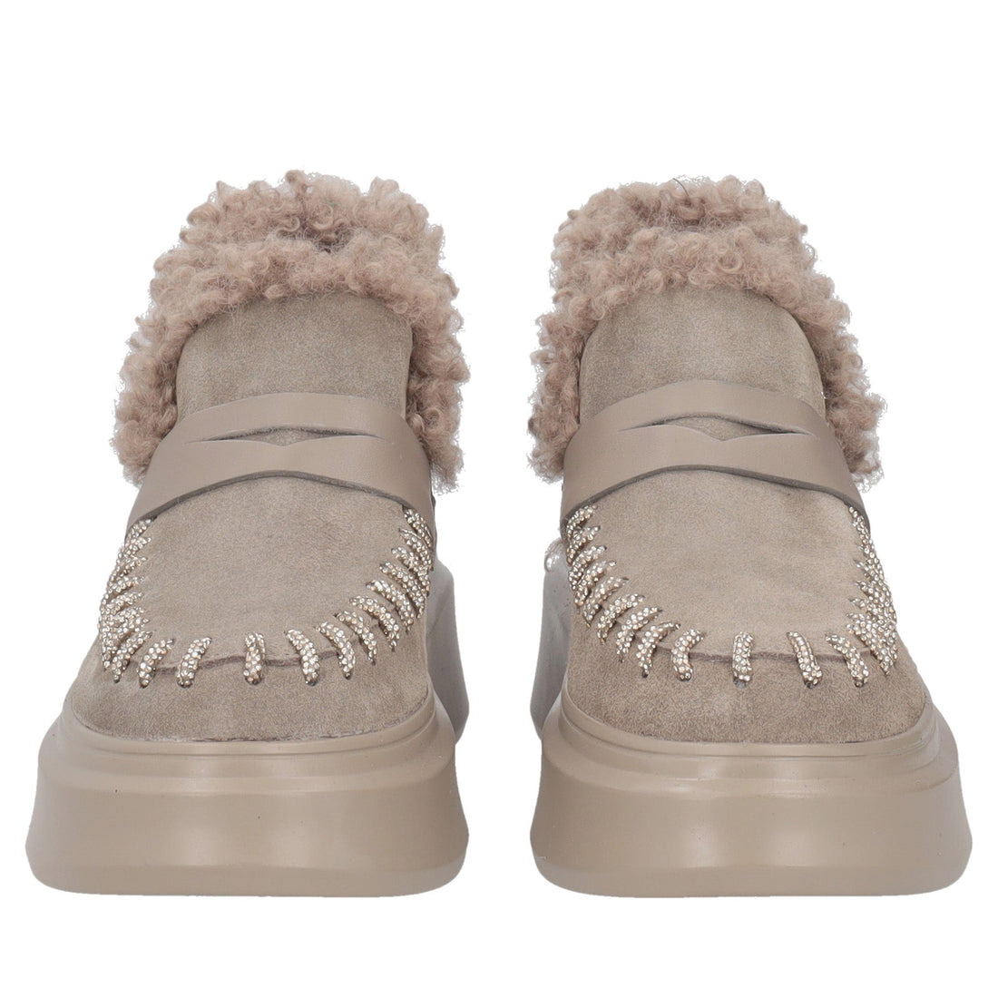 mud vivienne ankle boot in suede with rhinestone