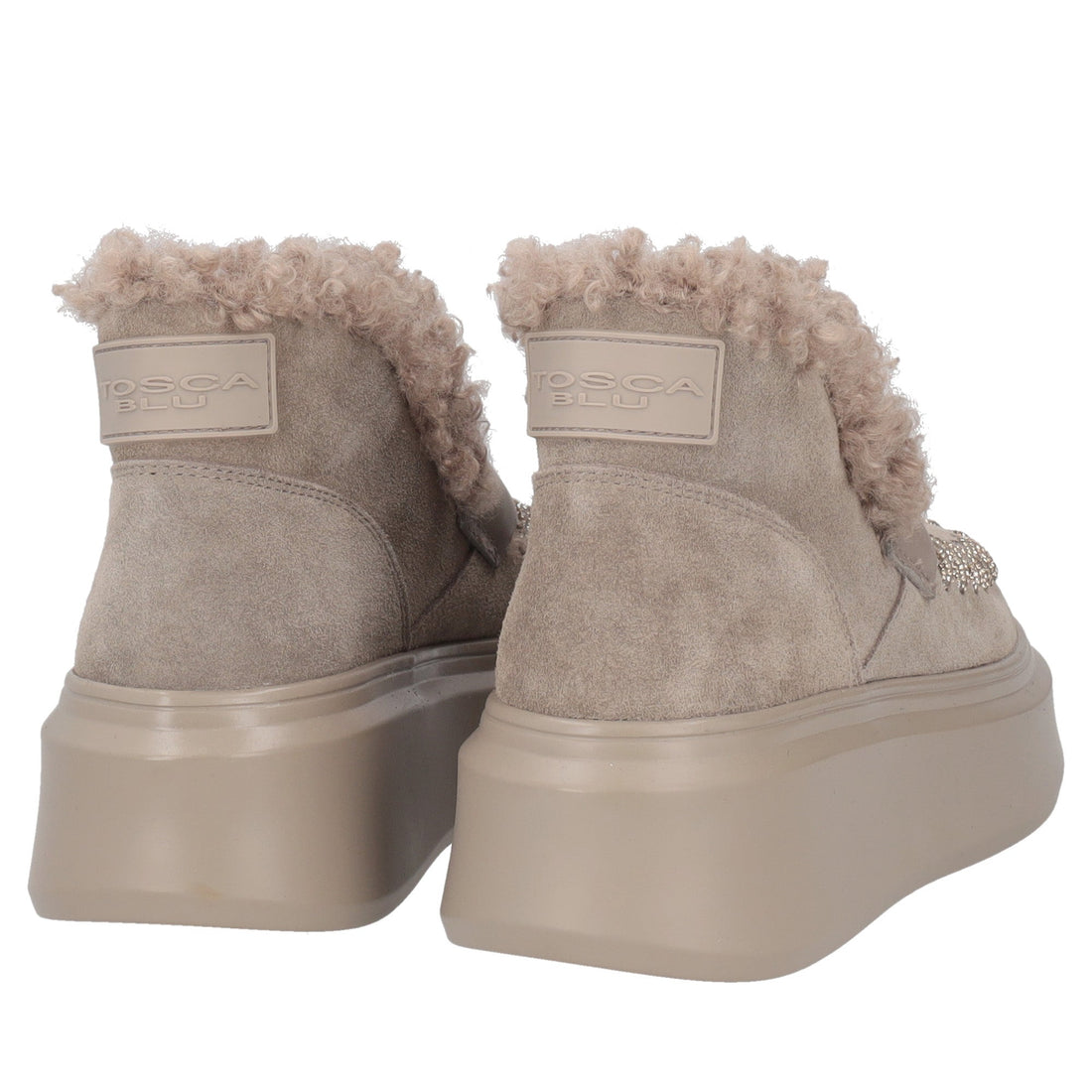 mud vivienne ankle boot in suede with rhinestone