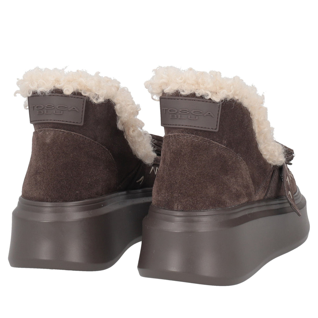 dark brown vivienne suede ankle boot with tassels