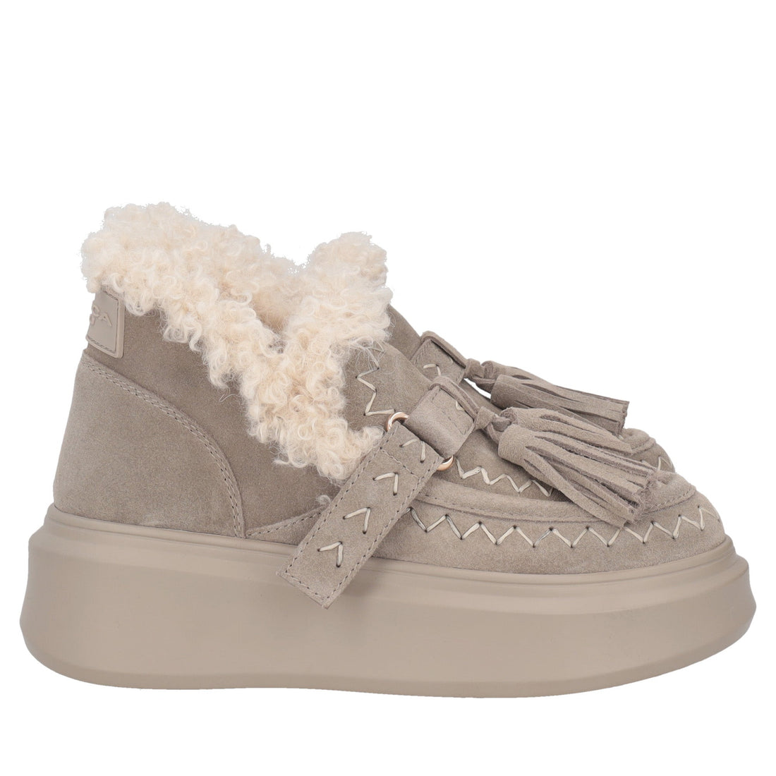 mud vivienne suede ankle boot with tassels