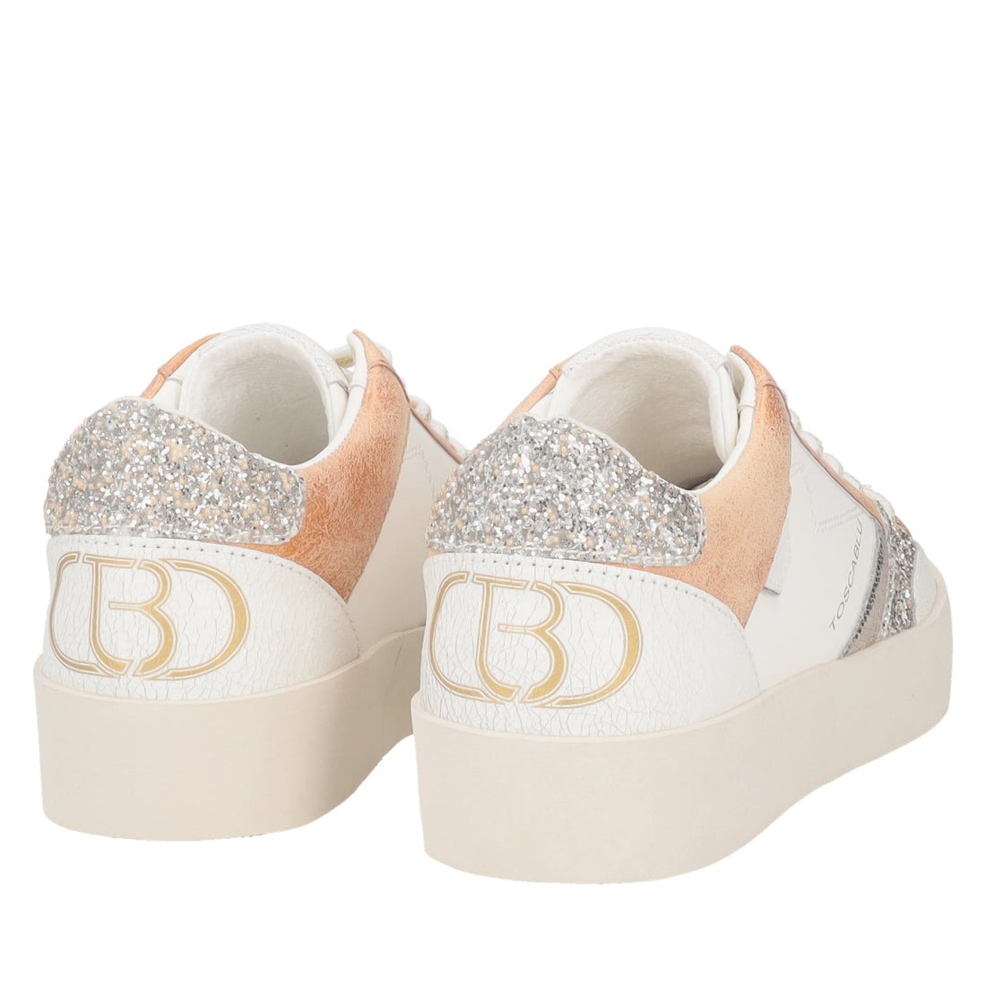 ToscaBlu sneaker aura in pelle e glitter colore bronzo ss2505s040 c96_3