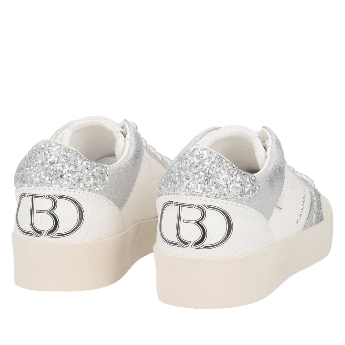 ToscaBlu sneaker aura in pelle e glitter colore argento ss2505s040 c97_3