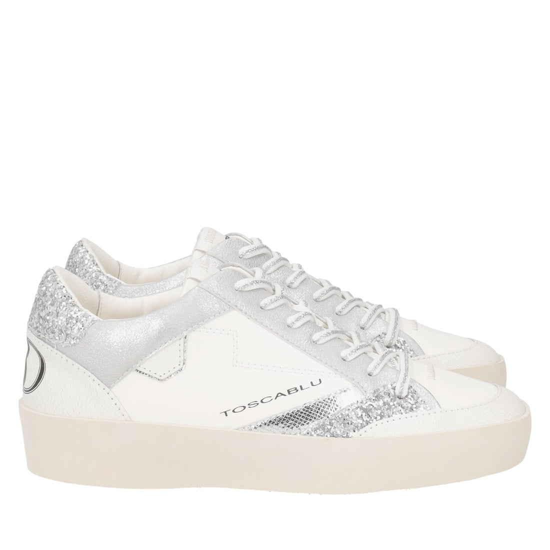 ToscaBlu sneaker aura in pelle e glitter colore argento ss2505s040 c97_4