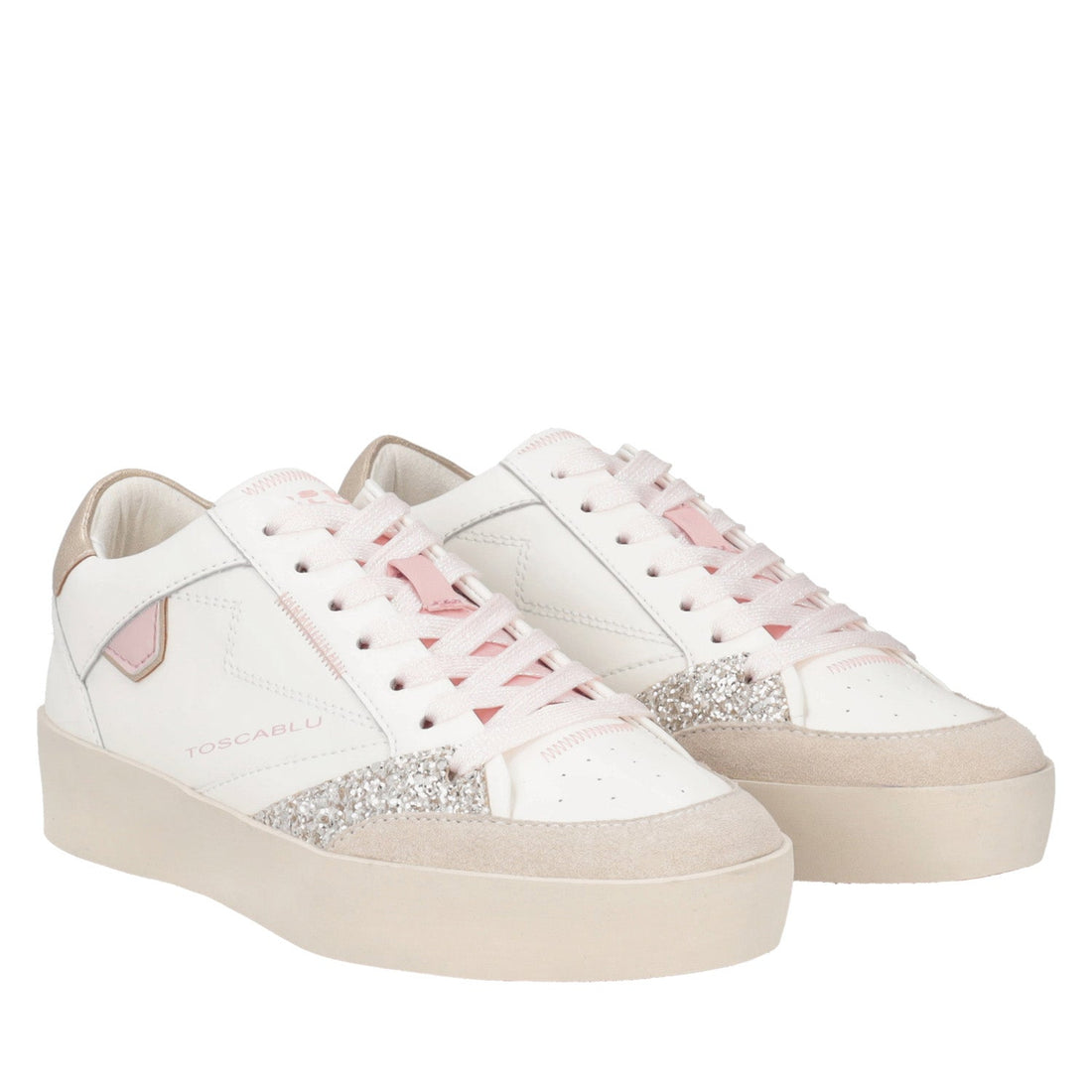 ToscaBlu sneaker aura in pelle colore bianco rosa ss2505s041 00s_1