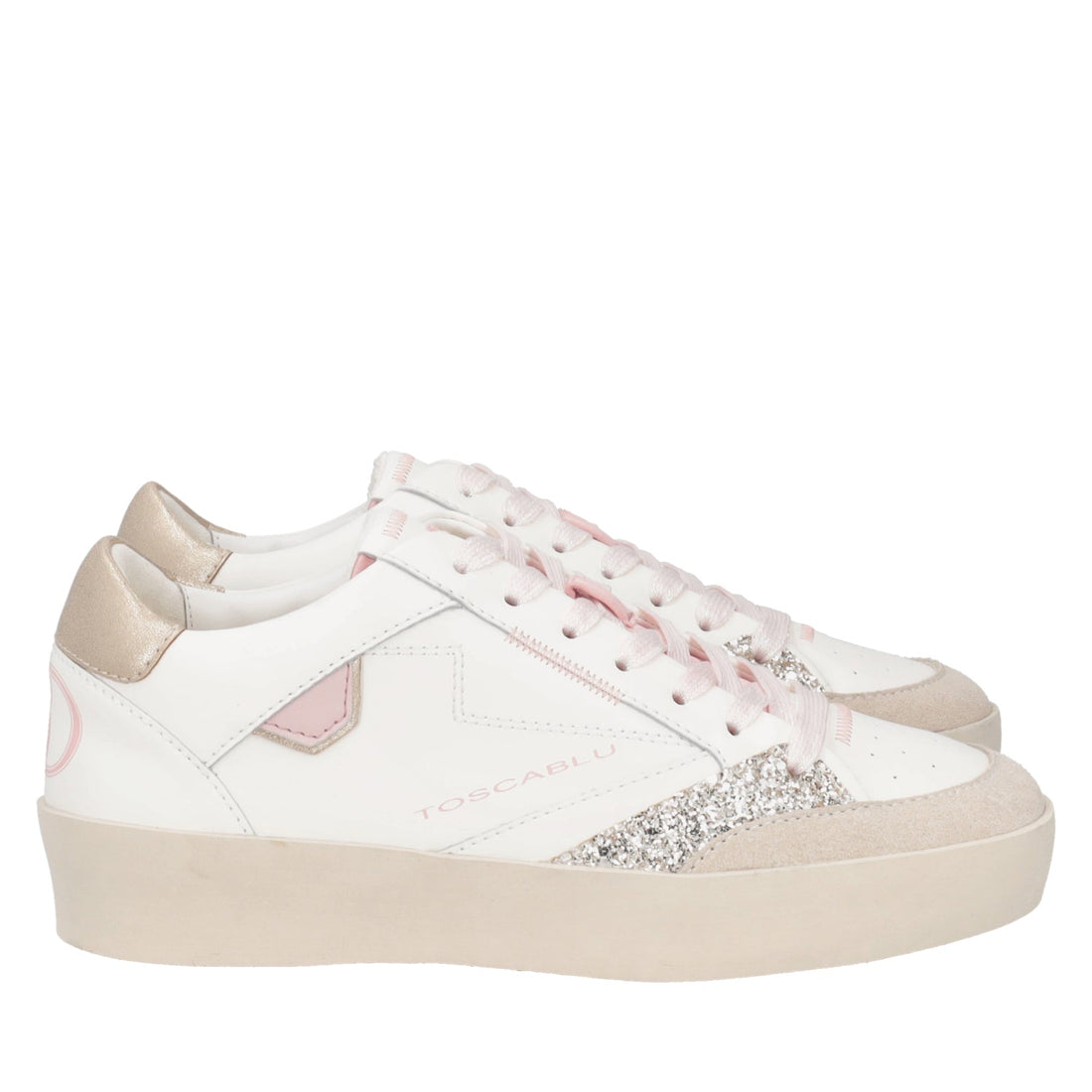 ToscaBlu sneaker aura in pelle colore bianco rosa ss2505s041 00s_4