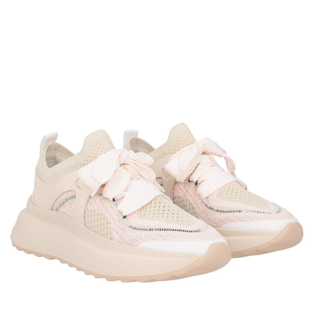 ToscaBlu sneaker bay in tessuto colore beige rosa ss2506s051 05d_1
