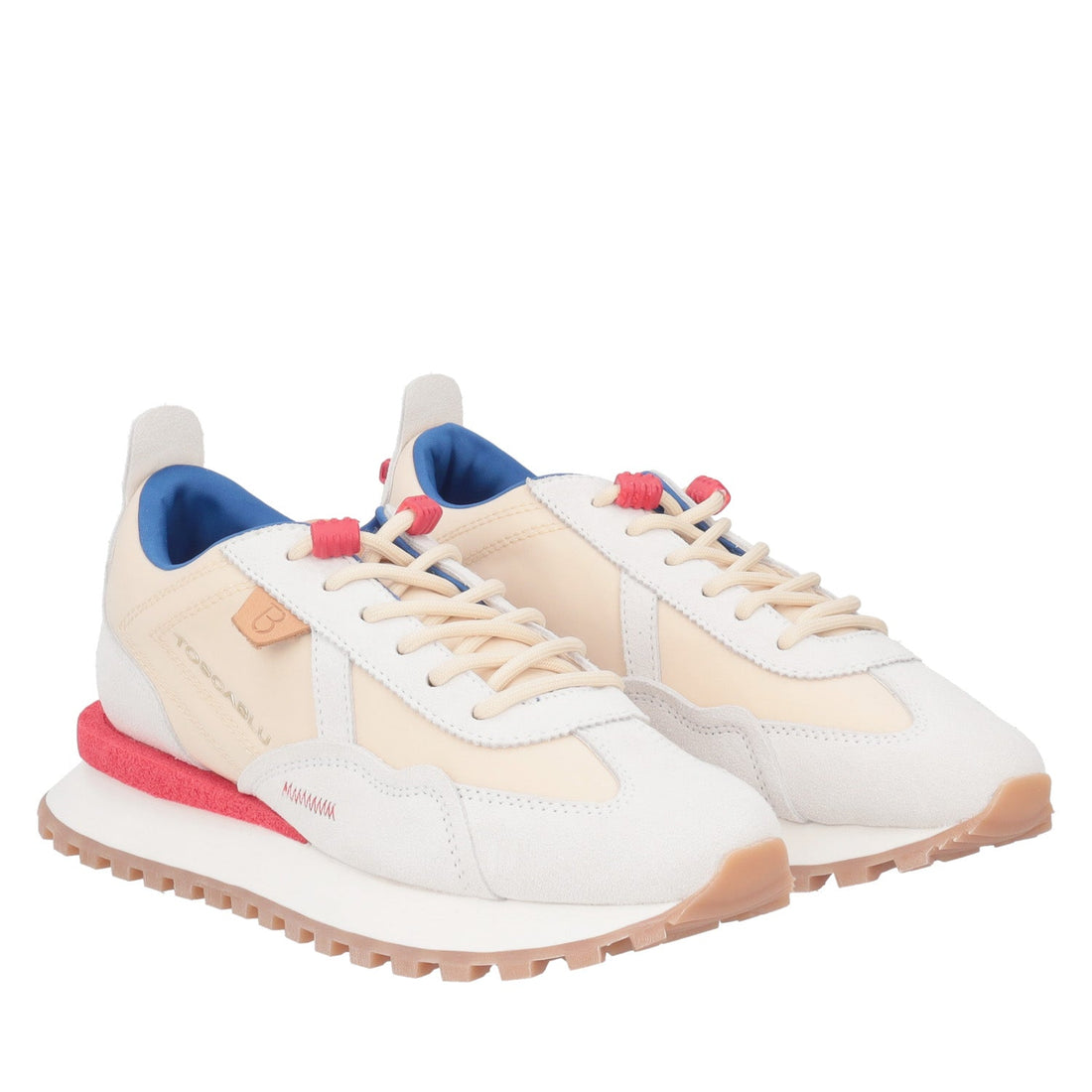 ToscaBlu sneaker blossom in camoscio e microfibra colore beige ss2508s071 c05_1