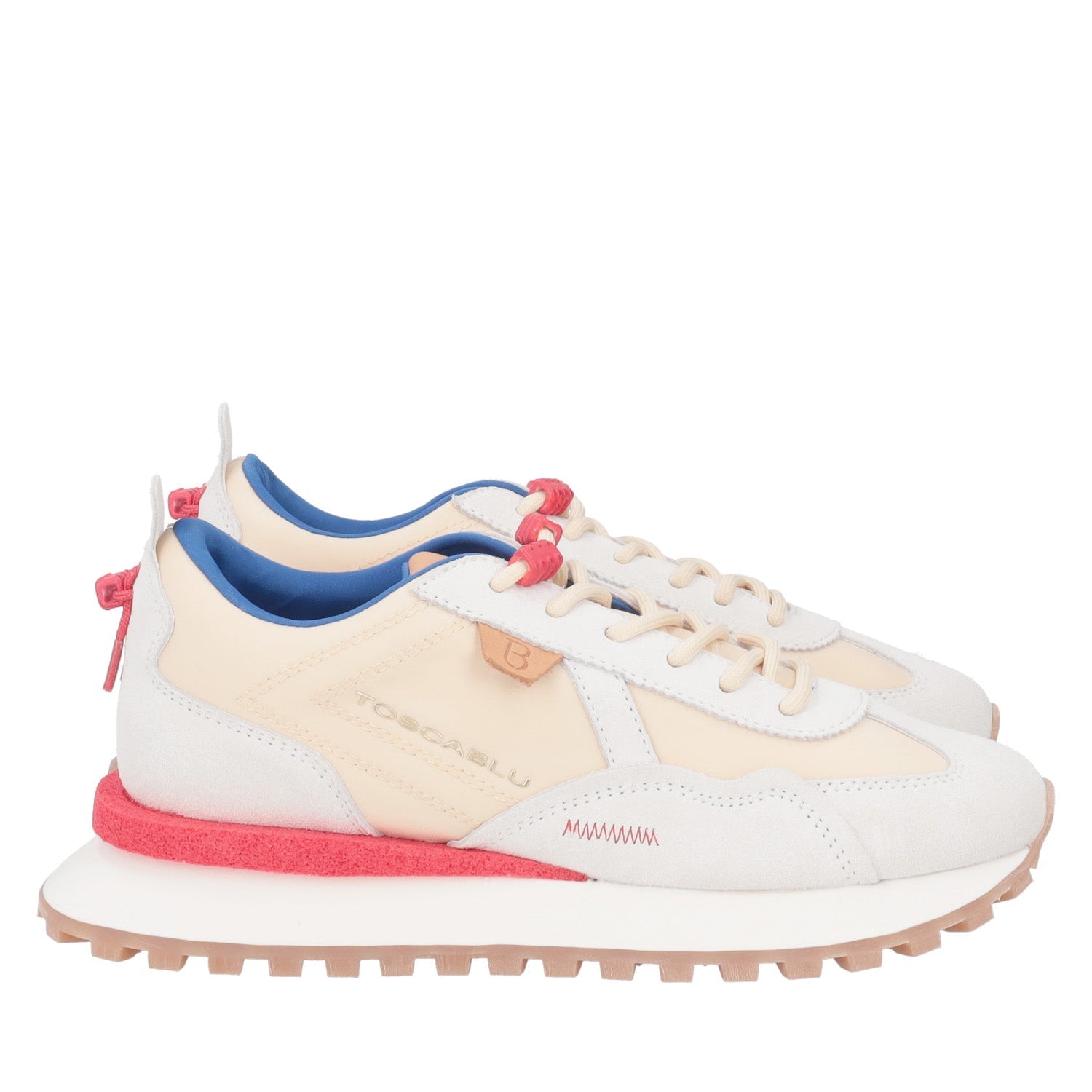 ToscaBlu sneaker blossom in camoscio e microfibra colore beige ss2508s071 c05_4