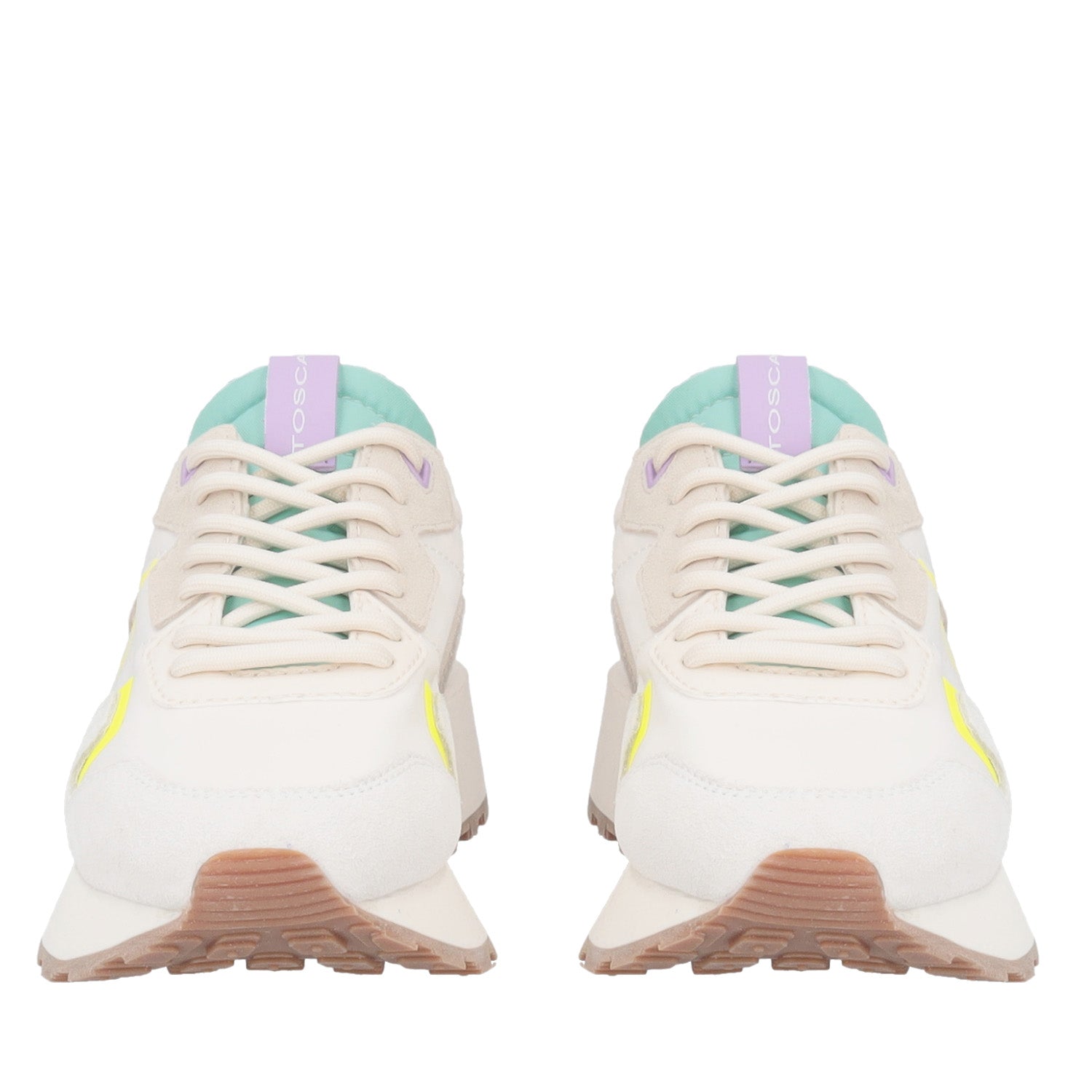 ToscaBlu sneaker cindy in nylon e pelle scamosciata colore avorio ss2509s081 c08_2