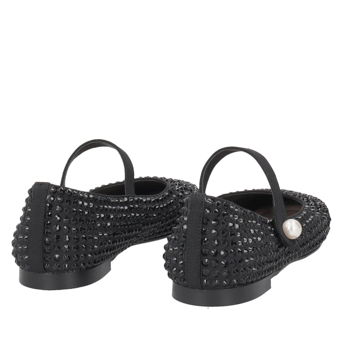 ToscaBlu ballerina eden in pelle con strass colore nero ss2515s140 c99_3