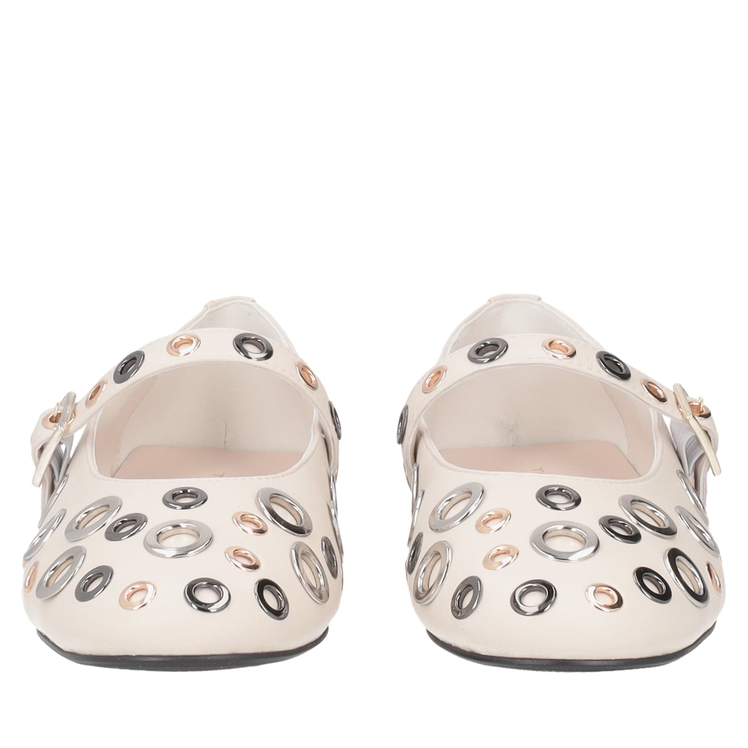 ToscaBlu ballerina fern in pelle con borchie colore avorio ss2516s150 c08_2