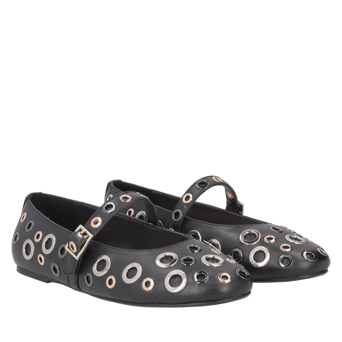 ToscaBlu ballerina fern in pelle con borchie colore nero ss2516s150 c99_1
