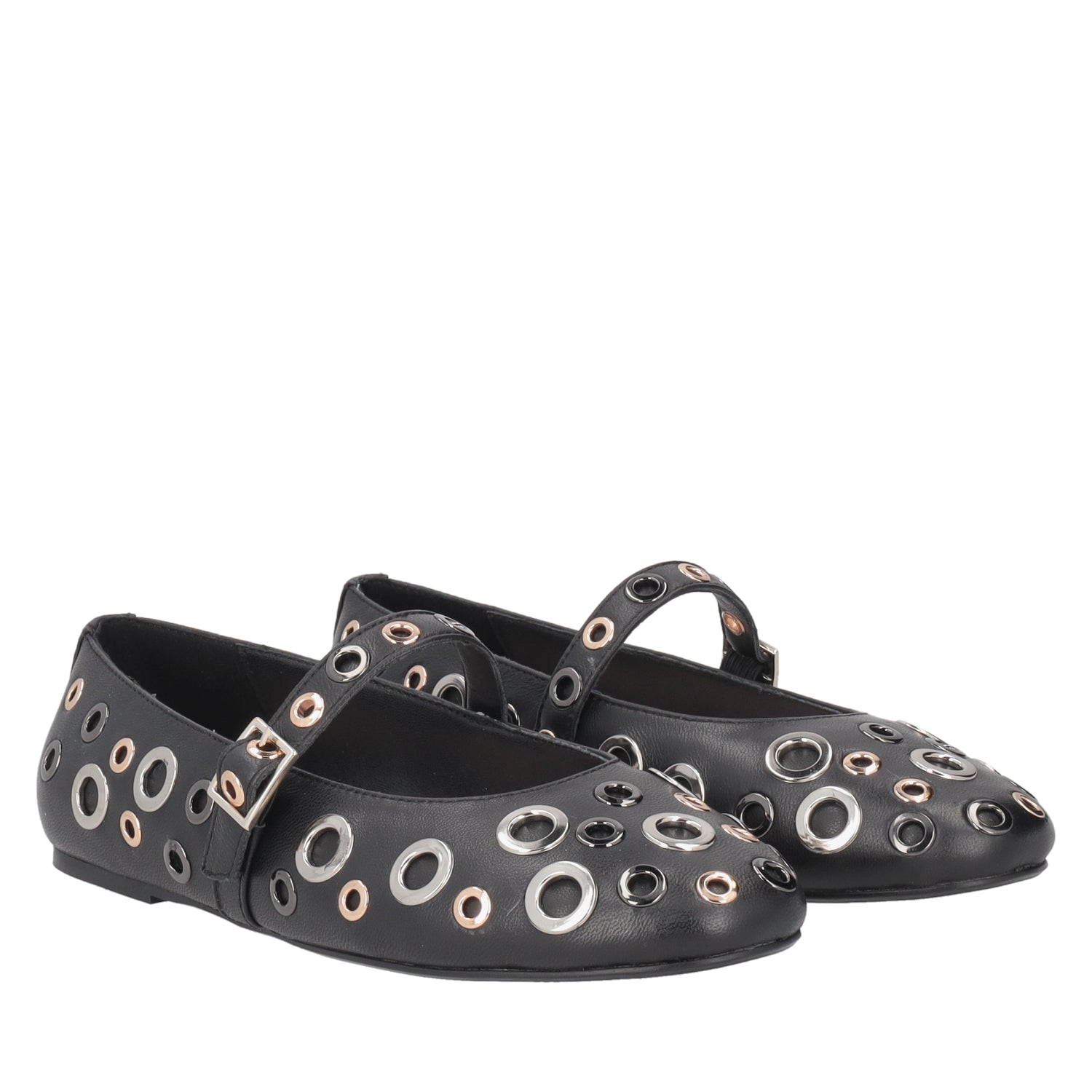 ToscaBlu ballerina fern in pelle con borchie colore nero ss2516s150 c99_1