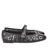 ToscaBlu ballerina fern in pelle con borchie colore nero ss2516s150 c99_4