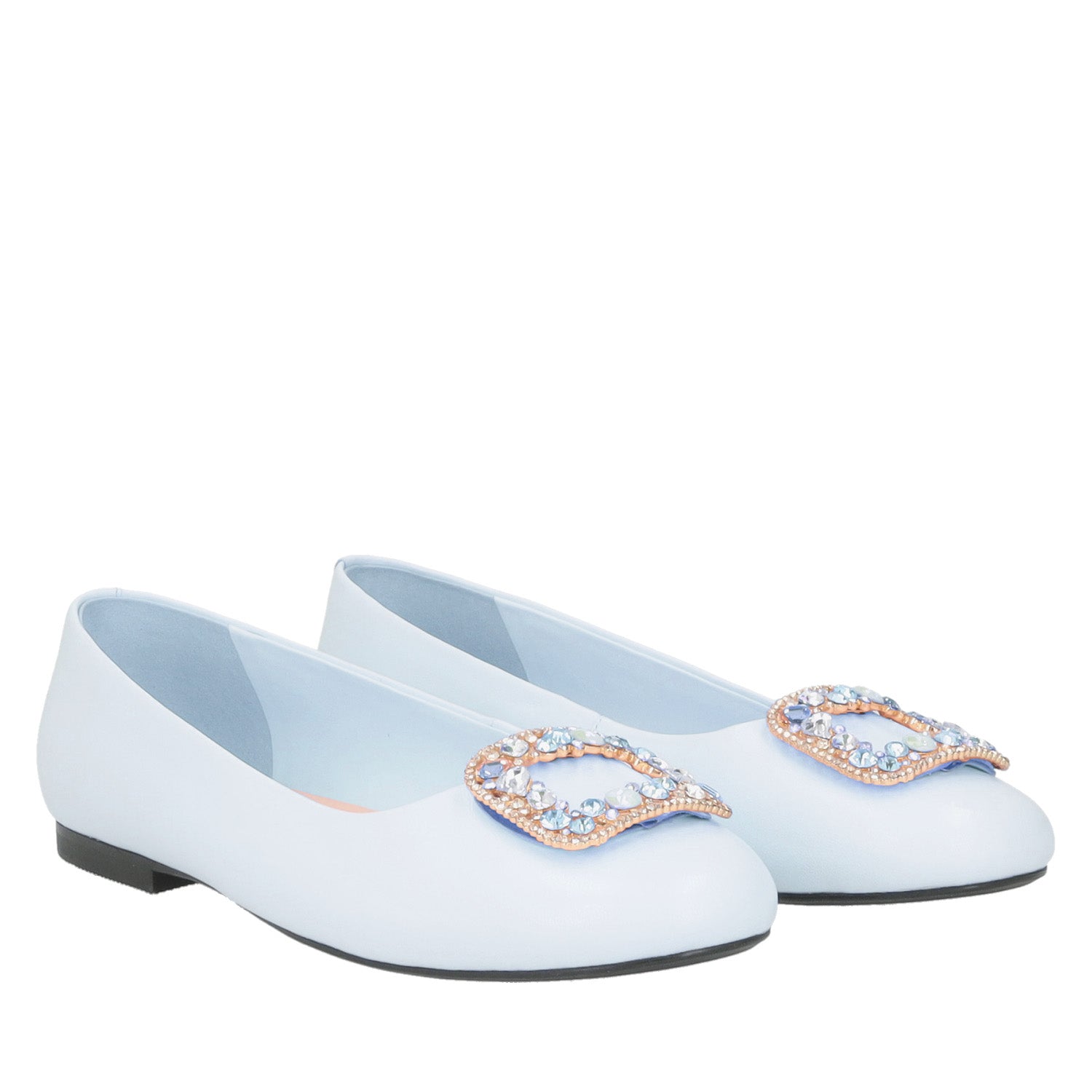 Ballerina Goldie con accessorio strass colore azzurro