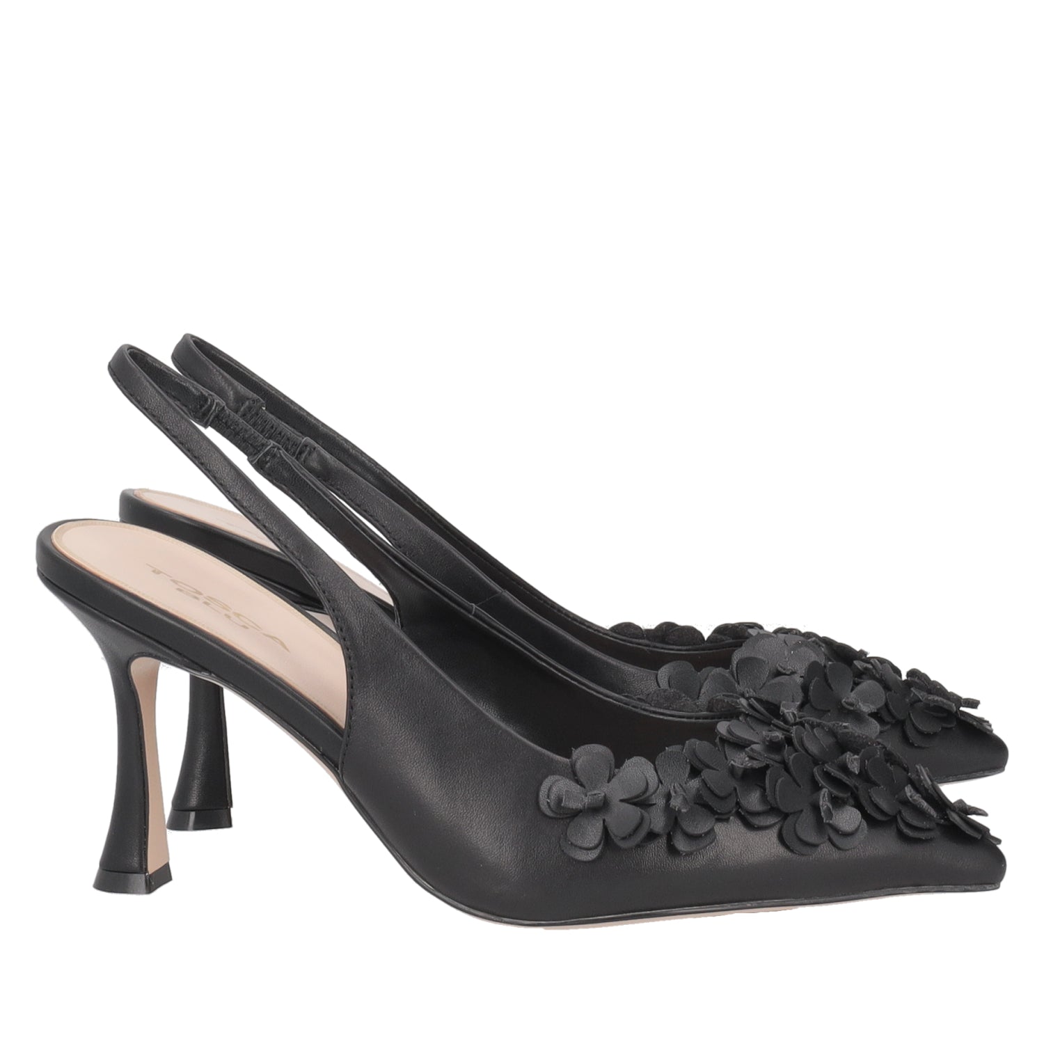 ToscaBlu slingback jasmine in pelle con fiori colore nero ss2521s201 c99_4