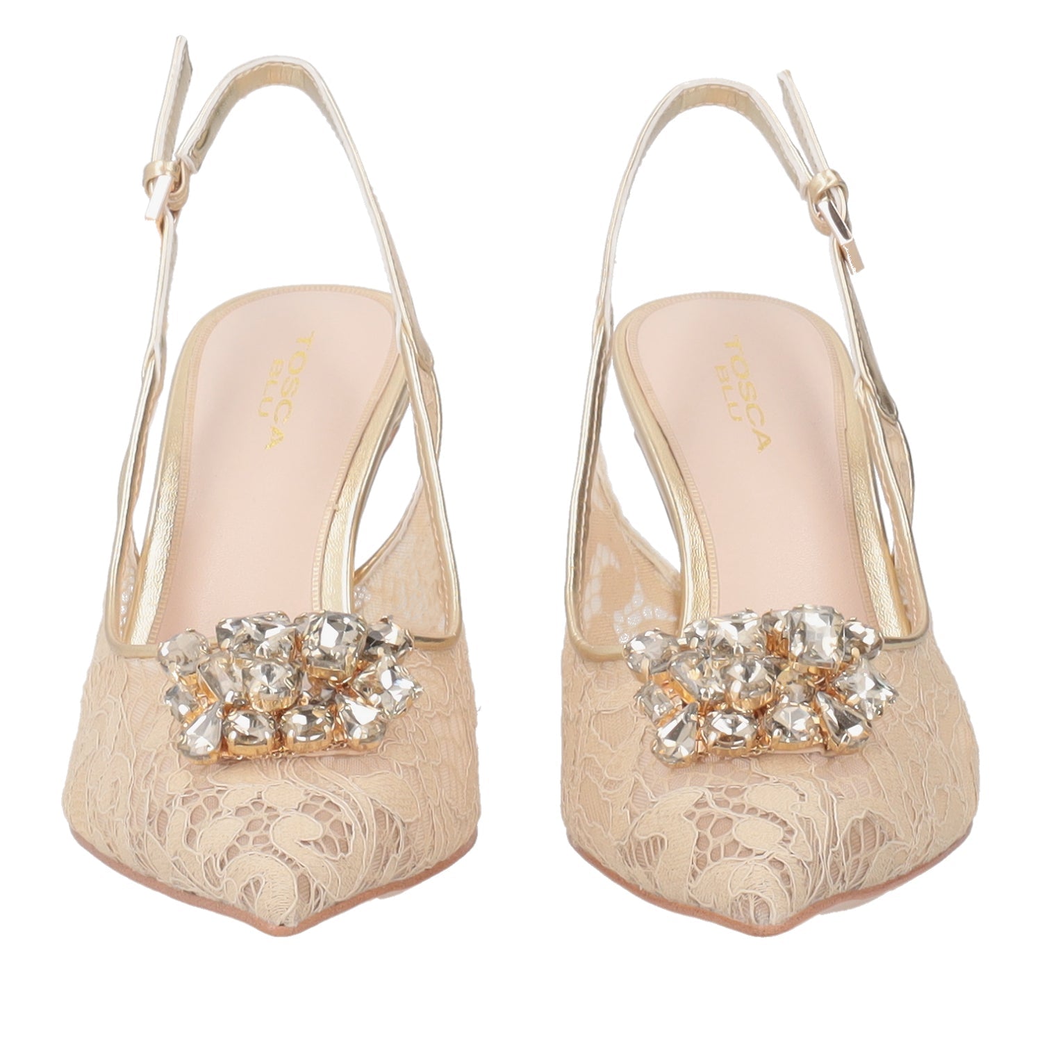 ToscaBlu slingback laurel in pizzo con accessorio colore oro ss2524s244 c98_2