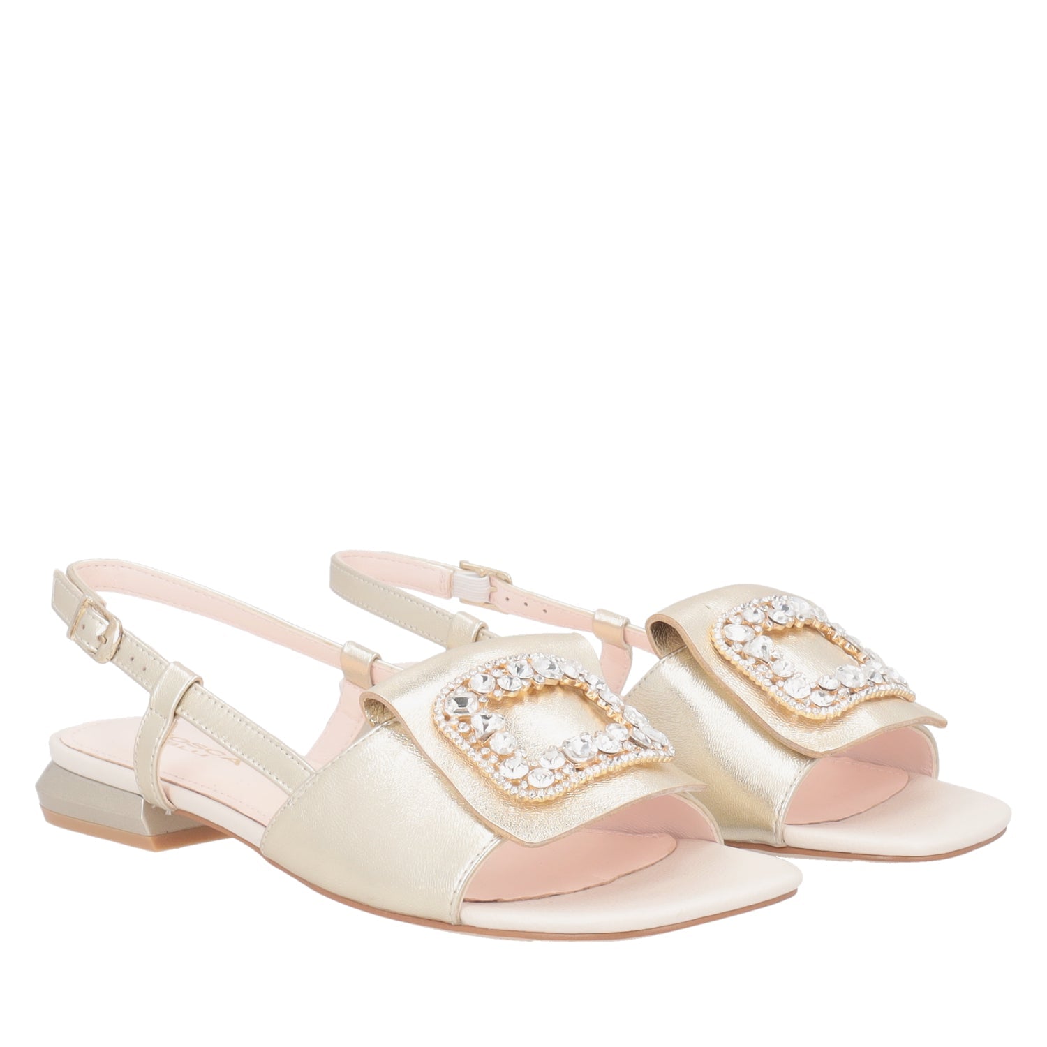 ToscaBlu slingback nancy in pelle con accessorio colore oro ss2529s290 c98_1