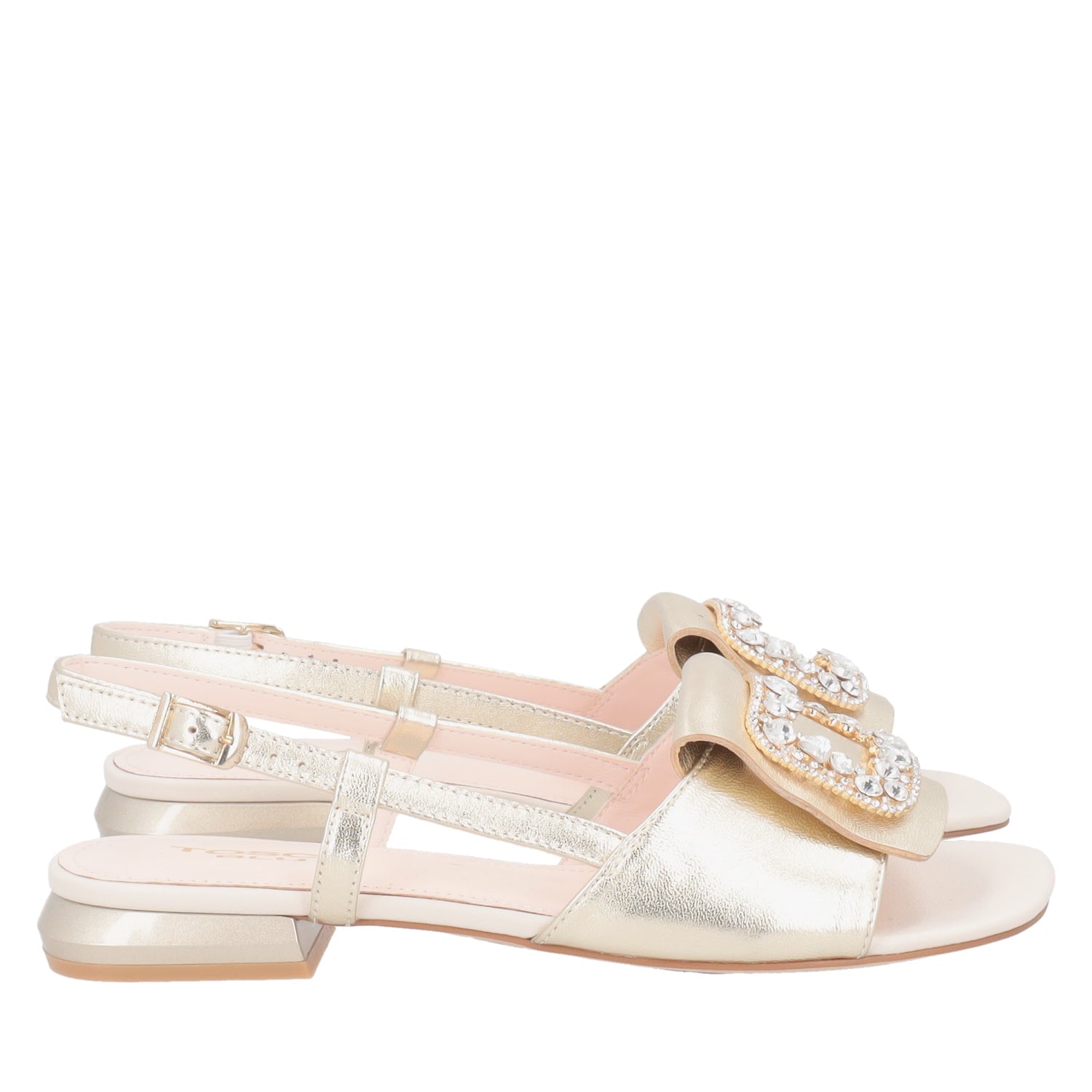 ToscaBlu slingback nancy in pelle con accessorio colore oro ss2529s290 c98_4