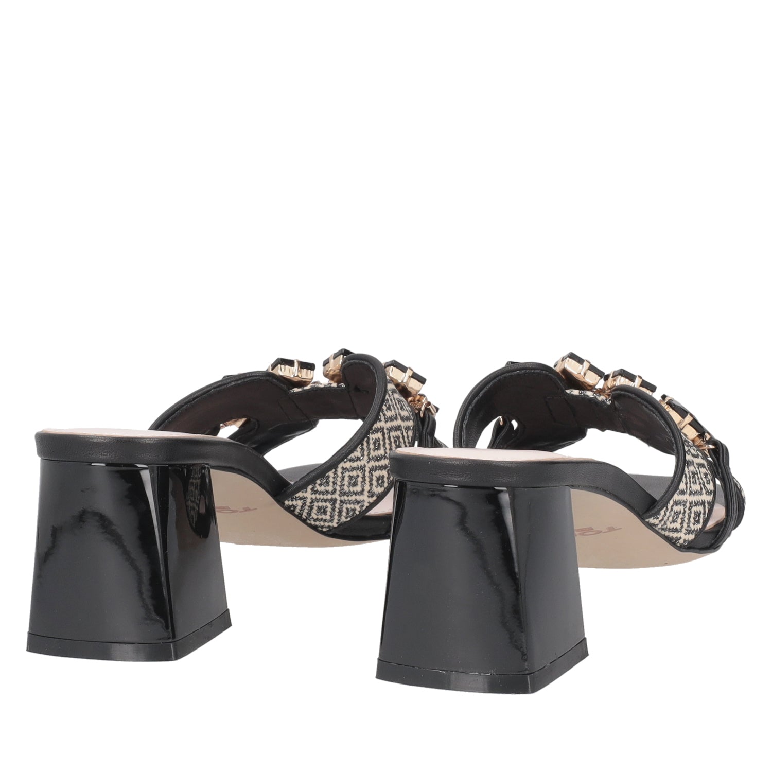 ToscaBlu ciabatta ocean in raffia con accessorio colore nero ss2530s304 c99_3