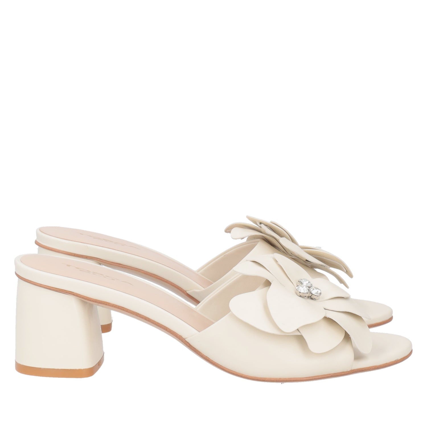 ToscaBlu sandalo peony in pelle con fiore colore avorio ss2534s341 c08_4