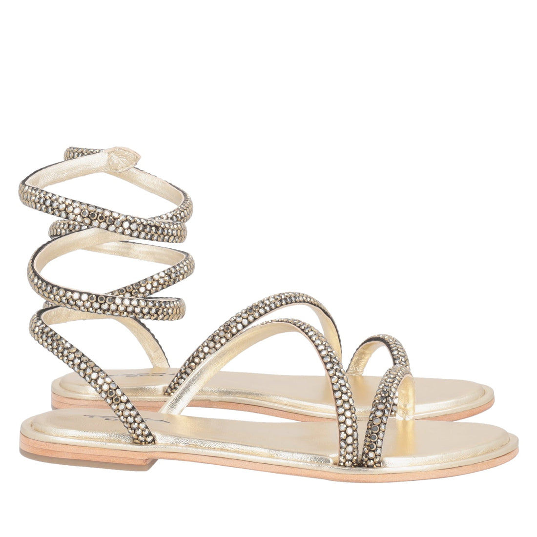 ToscaBlu sandalo reef con cinturino alla caviglia colore oro ss2537s370 c98_4