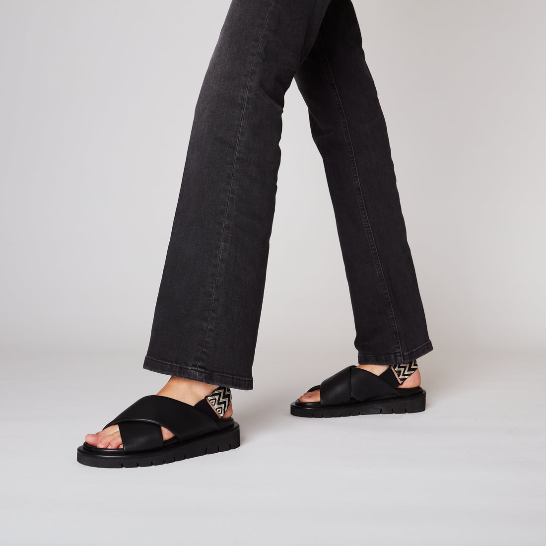 Black Leather Summerlyn Sandal